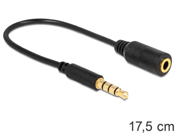 Delock 3.5mm Jack 4pin apa (CTIA) - 3.5mm 4pin anya (OMTP) átalakító (62498)